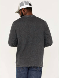 Flags & Anthem - Chantham Burnout Slub Henley Long Sleeve Shirt