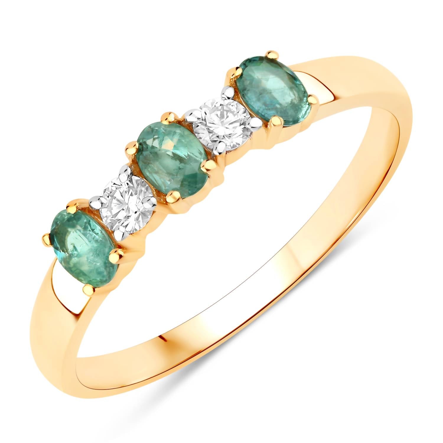 Diana M Jewels Women's Oval Natural Alexandrite Fashion Ring (0.53 Ct) - Delicate in 18k yellow gold - women's jewelry