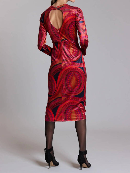 Dana Midi Velvet Paisley Dress