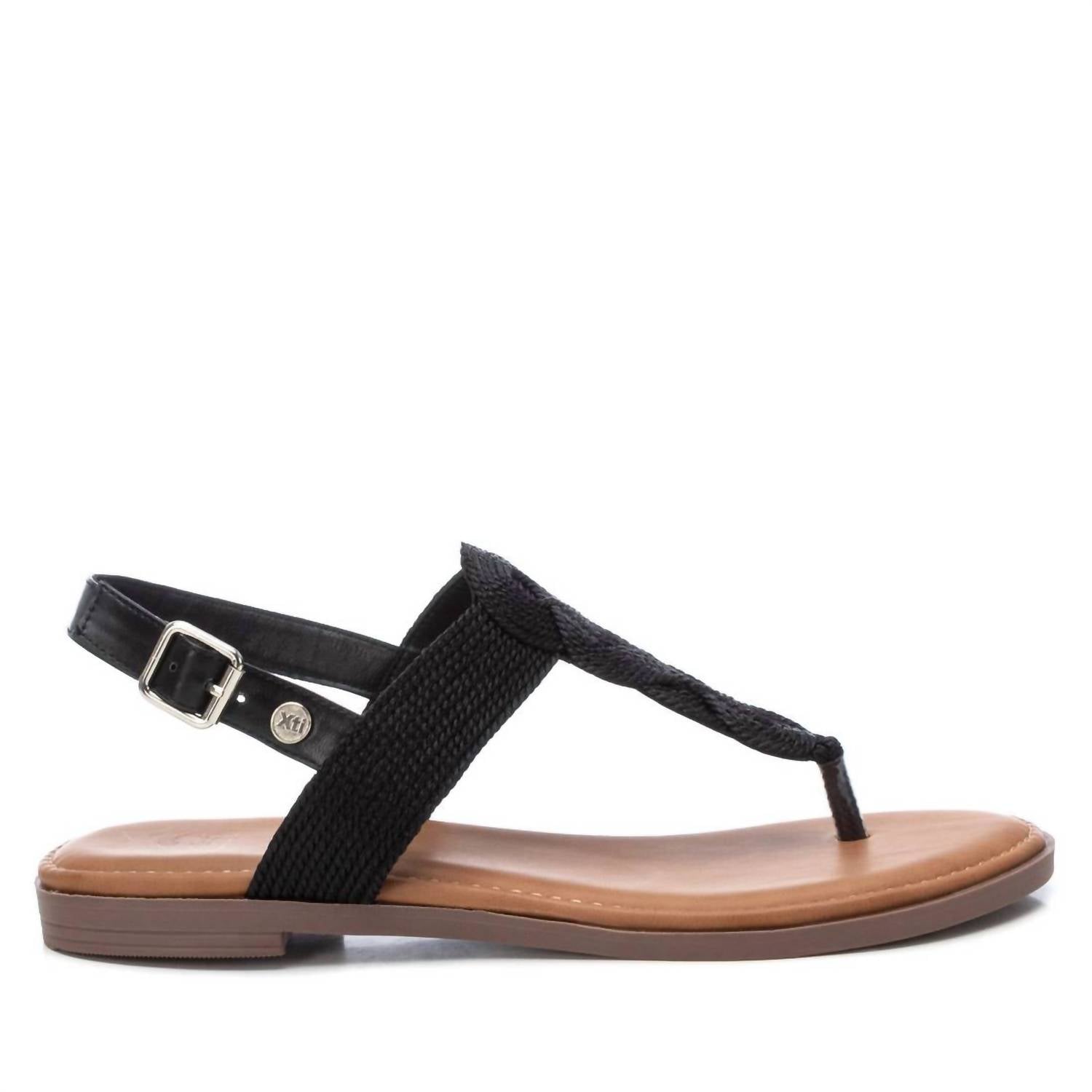Xti - Women's Braided Strap Thong Flat Sandals