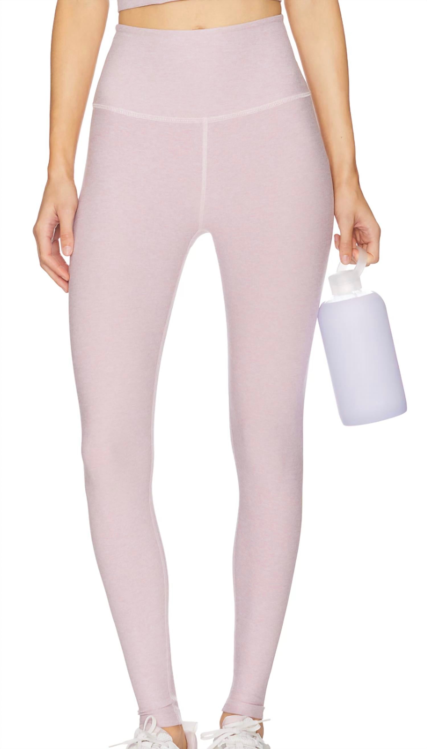 BEYOND YOGA Spacedye Caught In The Midi Legging in the midi legging in blush - women's pants - detail view
