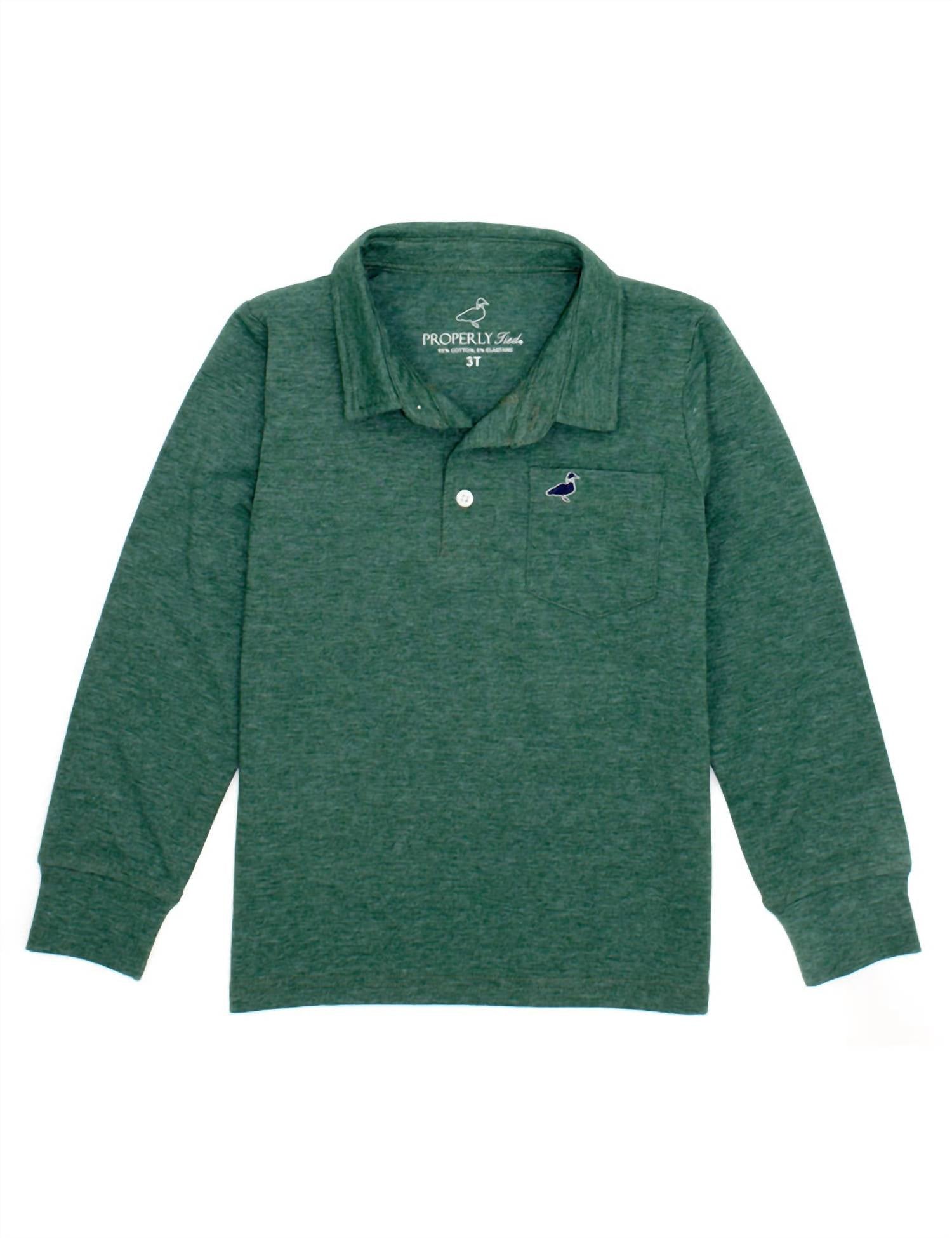 Properly Tied - Boy's Long Sleeve Harrison Pocket Polo