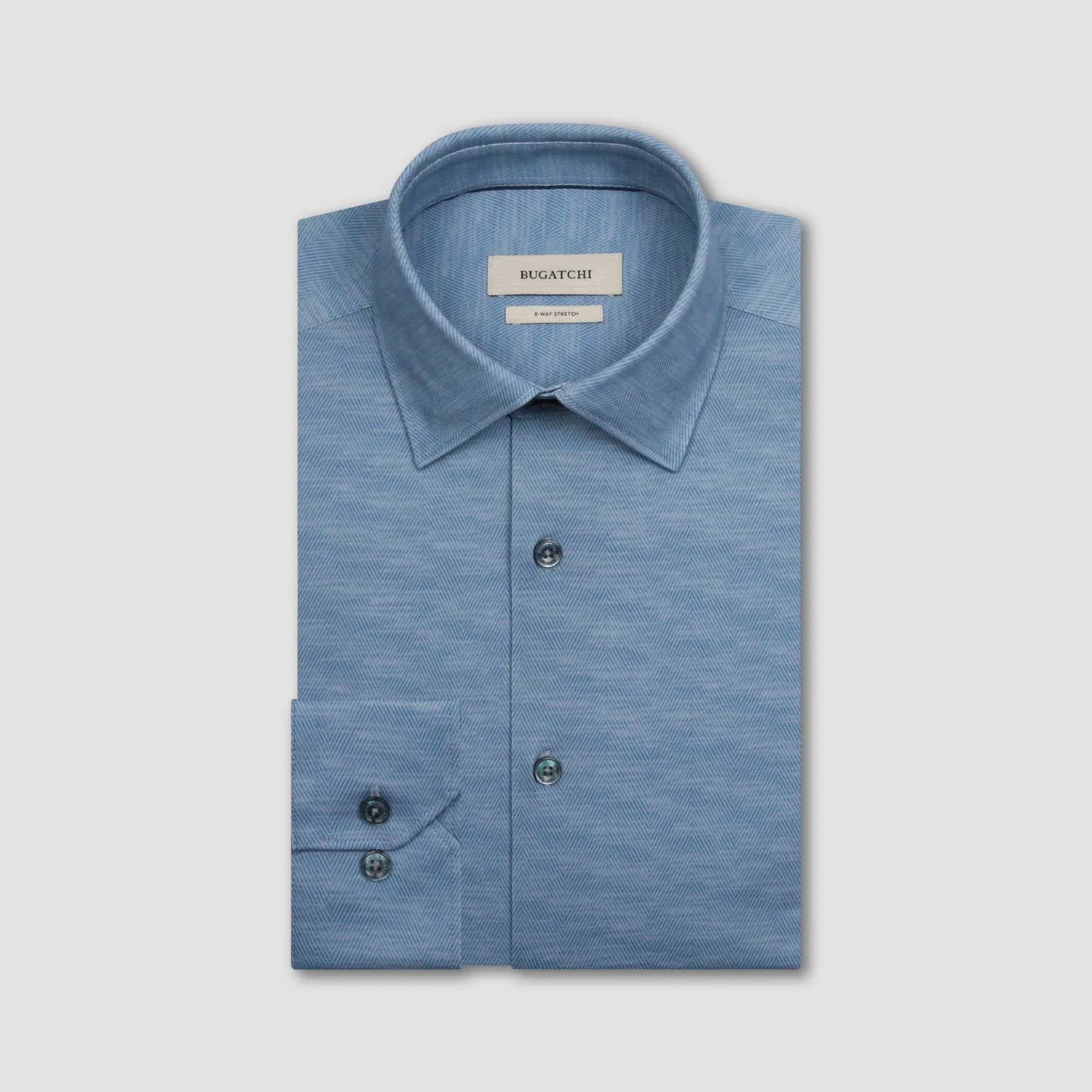 Bugatchi Uomo - James Herringbone OoohCotton Shirt