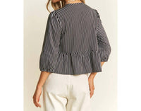 Sweet Generis - Striped Babydoll Top