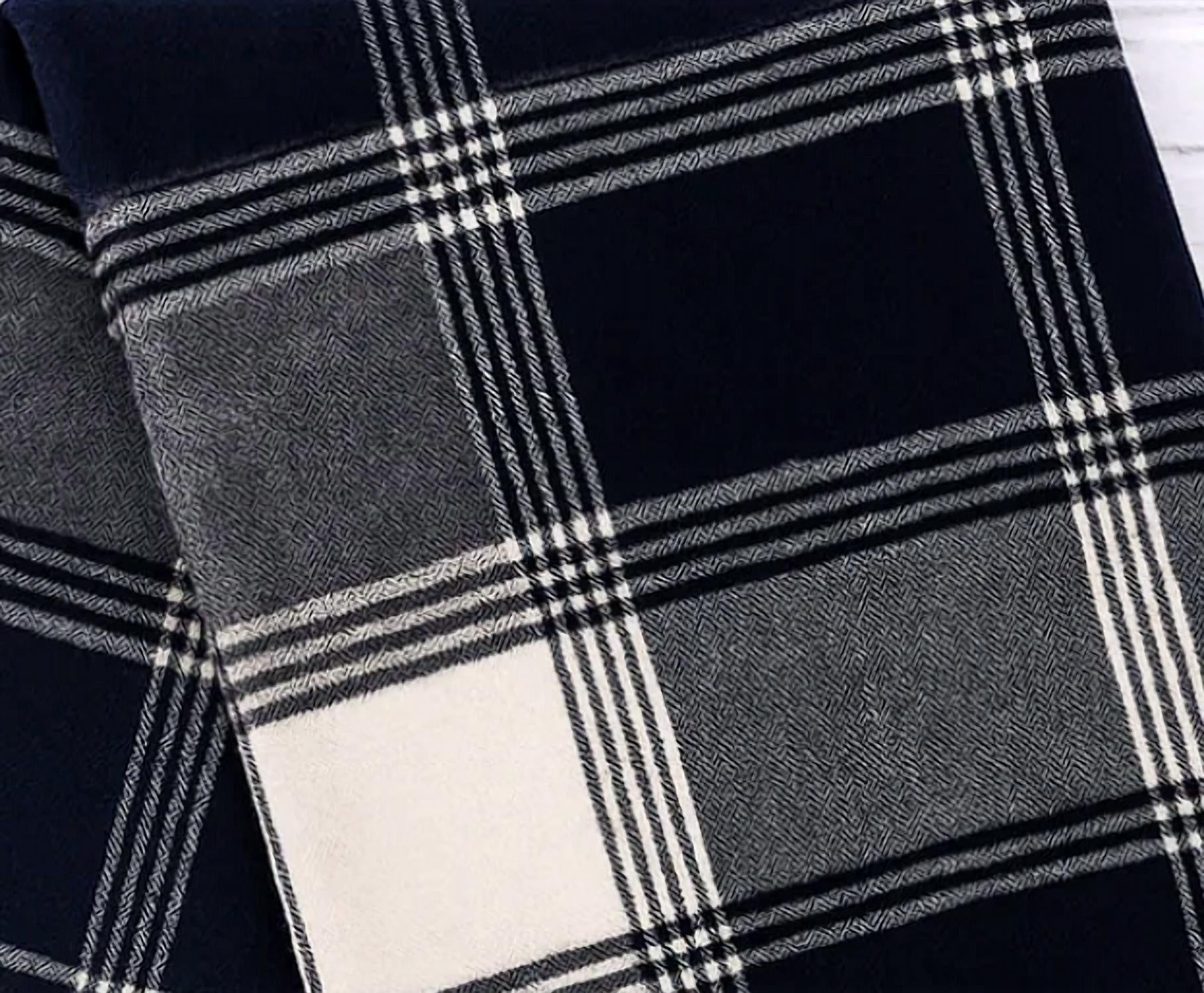 Leto Collection - Oversized Flannel Tassel Scarf
