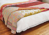 Kizuri - Queen-size Kantha Patchwork Quilt Bedding