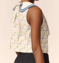 Rachel Antonoff - Georgia Linen Blend Collared Top