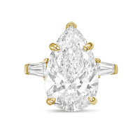 Diana M Jewels - Women's Pear & Baguette Lab-Grown Diamond Ring (4.00 Ct) - Signature Plus