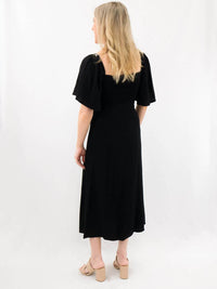 Love Is All Cutout Flutter Sleeve Corset Dress in black - women's dress - alternate view