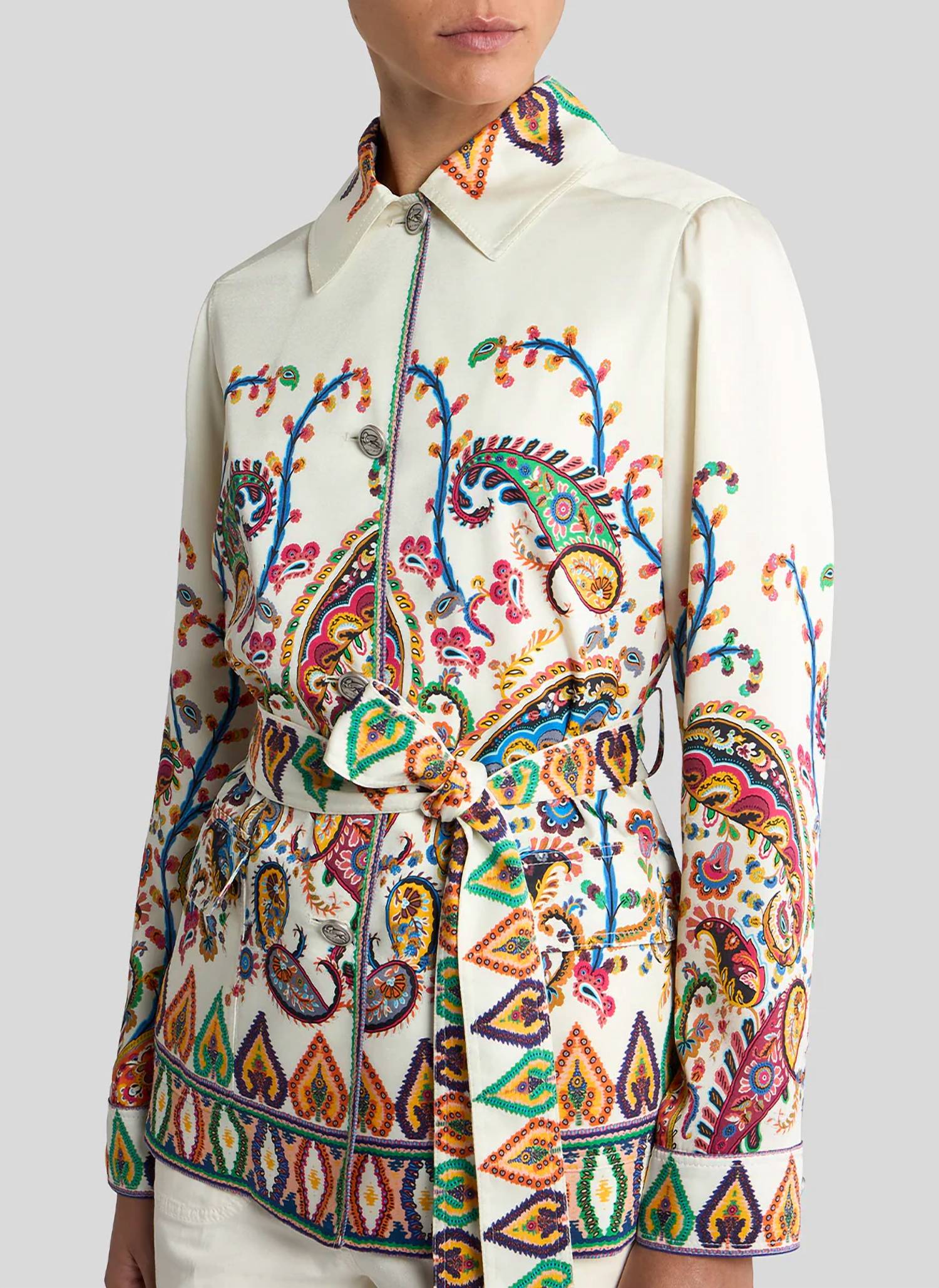 Etro - Paisley Silk Safari Jacket with Tie