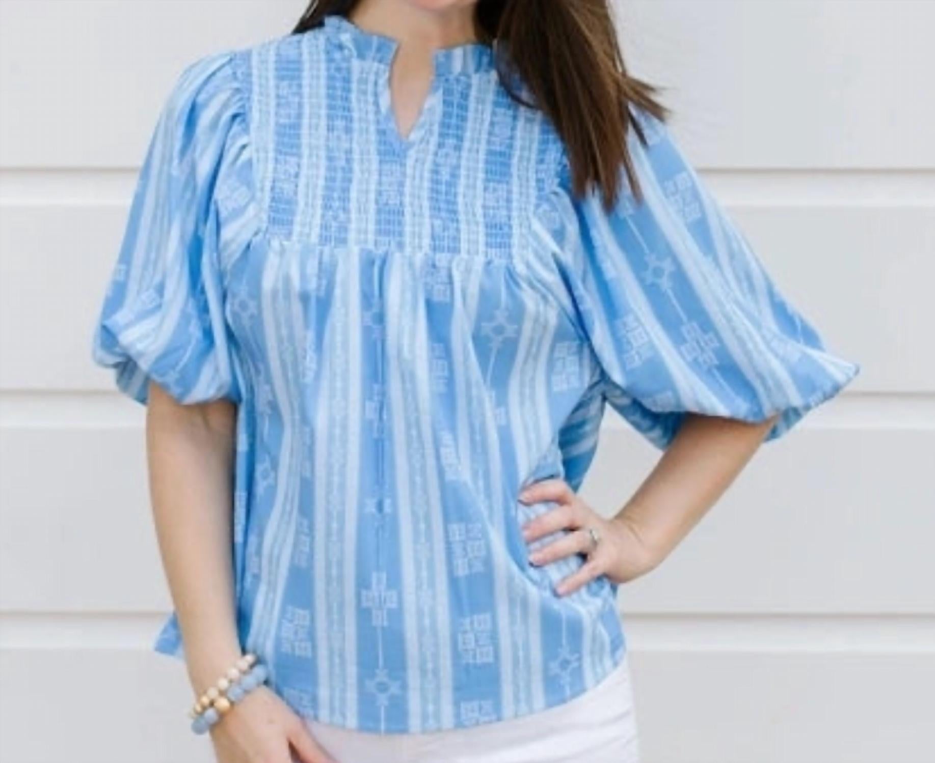 Michelle Mcdowell - Jona Smocked Top