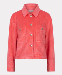 ESQUALO Juna Fancy Graphic Jacket in strawberry - women's jacket - view 6