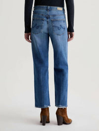 AG Jeans Brinley Mid Rise Straight Jean in 17 years mystery - women's jeans - alternate view