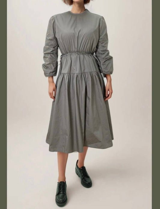N By Nancy - Long Sleeves Cotton Midi Dress