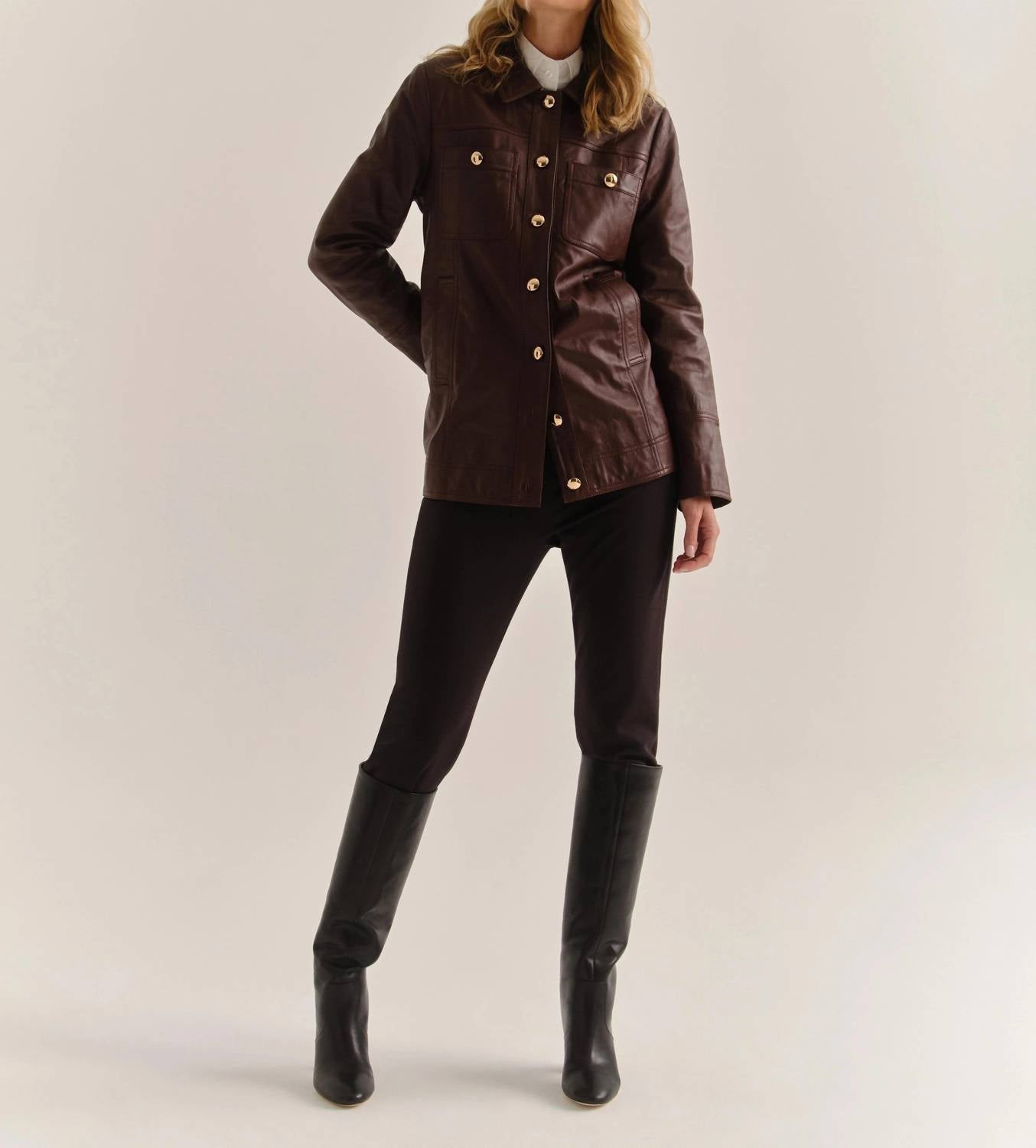 Cartolina Nantucket - Winifred Leather Jacket
