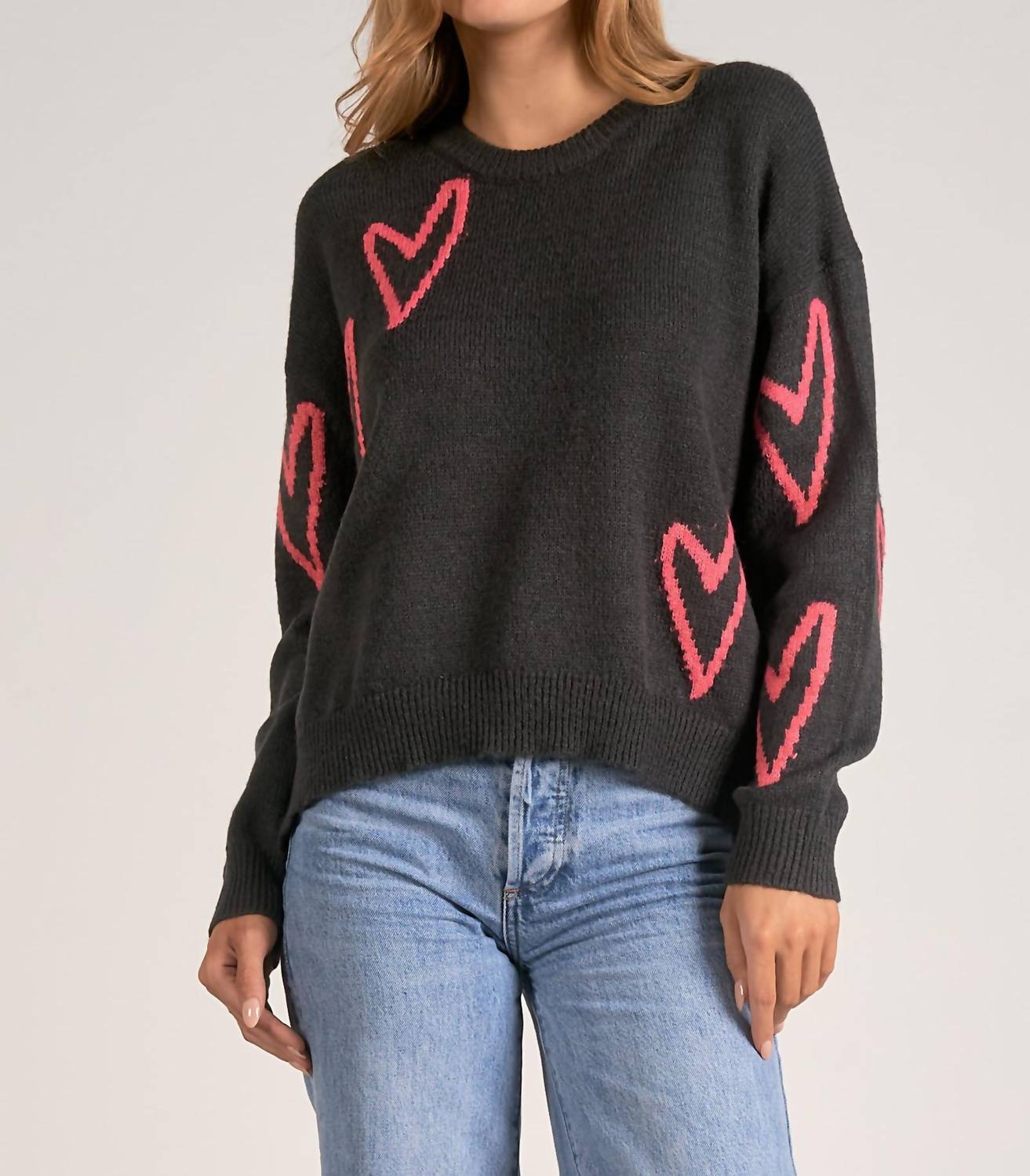 Elan - Heart Crewneck Sweater