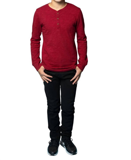 Appaman - Boys Long Sleeve Henley T-shirt