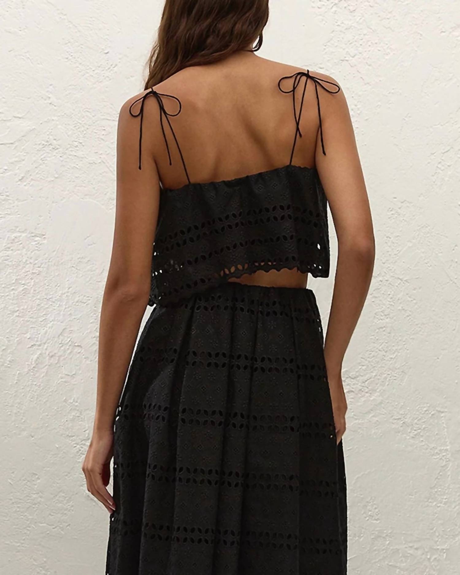 Faithfull The Brand - Abajo Cropped Eyelet Top