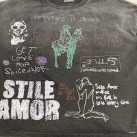 Stile De Amor Women's Graphic Long Sleeve Tee in black - women's long sleeve top - view 6