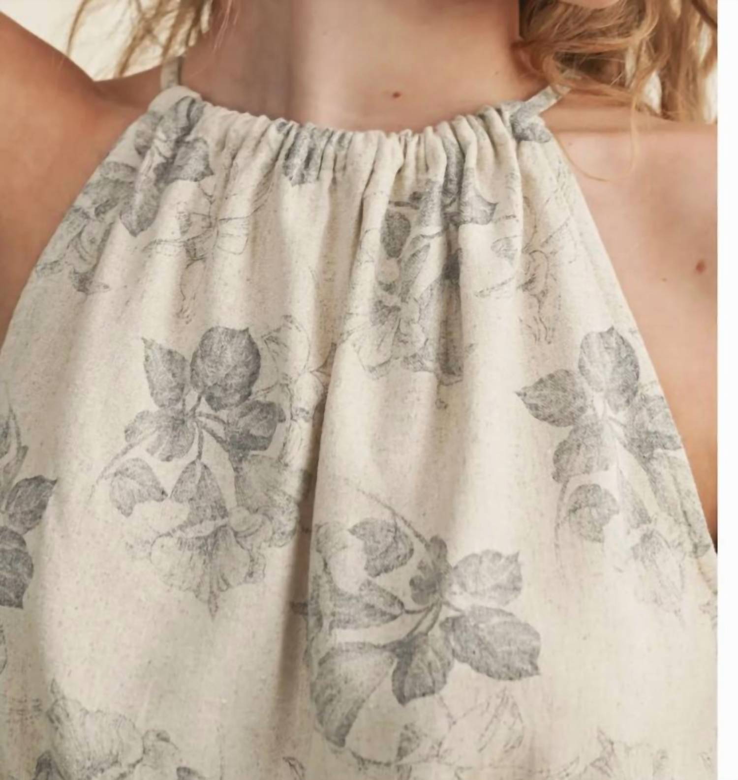 MIOU MUSE Greta Print Sleeveless Top in grey - women's blouse - view 5