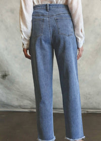 Listicle - High Waist Barrel Leg Denim Jeans