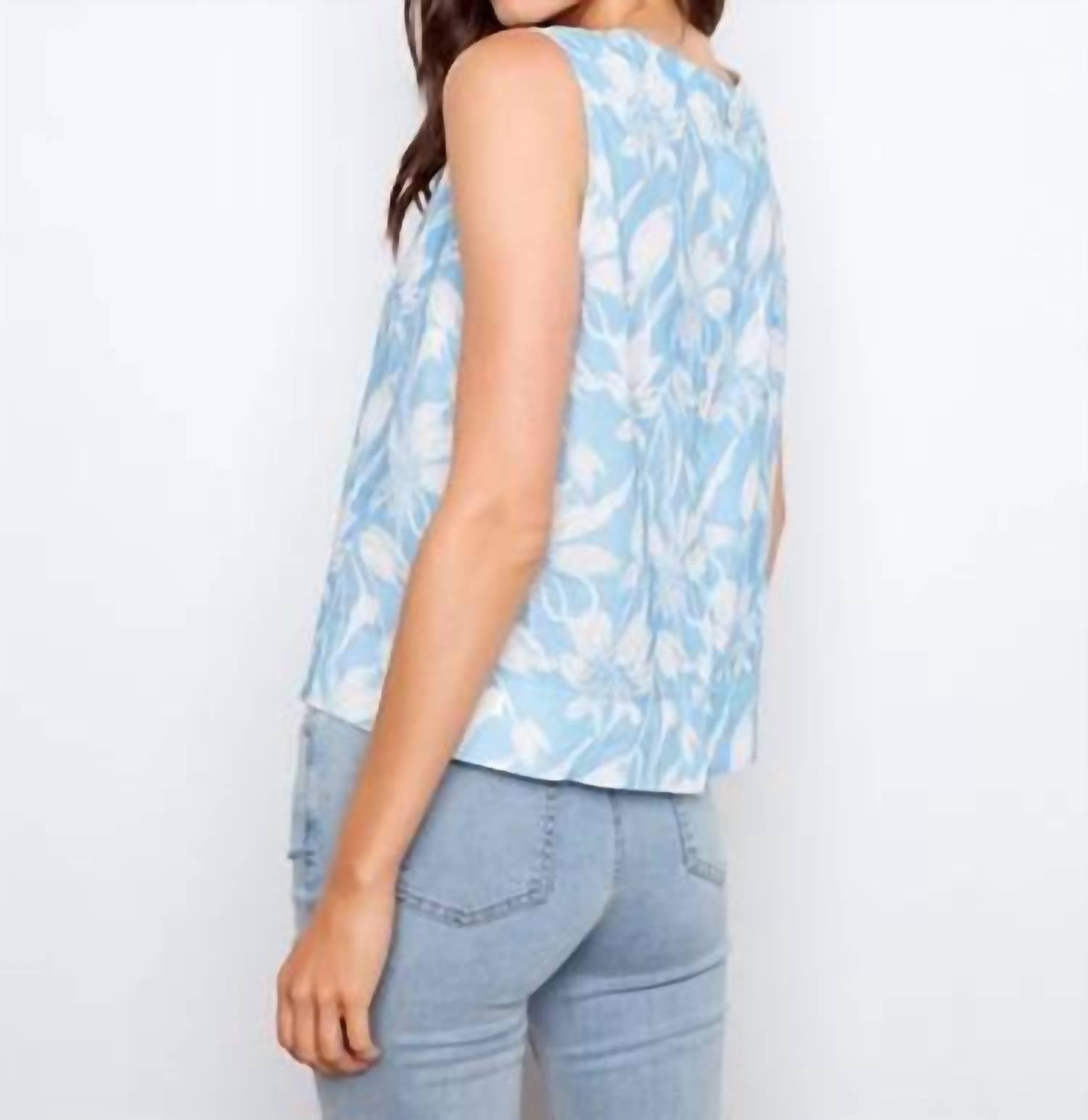 Charlie B - Printed Back Button Blouse