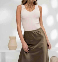 The Workshop - V Neck Sweater Knit Tank