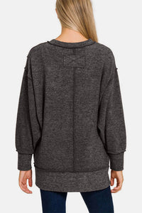 Zenana - Brushed Hacci Sweater - Plus