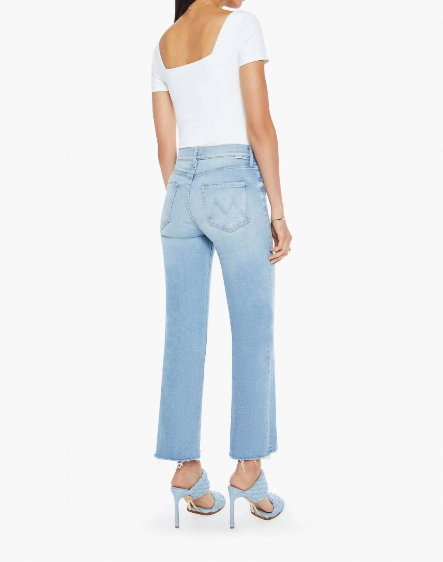 Mother - Kick It Ankle Fray Straight Leg Jeans