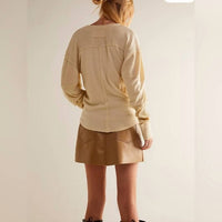 Little Daisy Closet - Ribbed Knit Patchwork Pullover