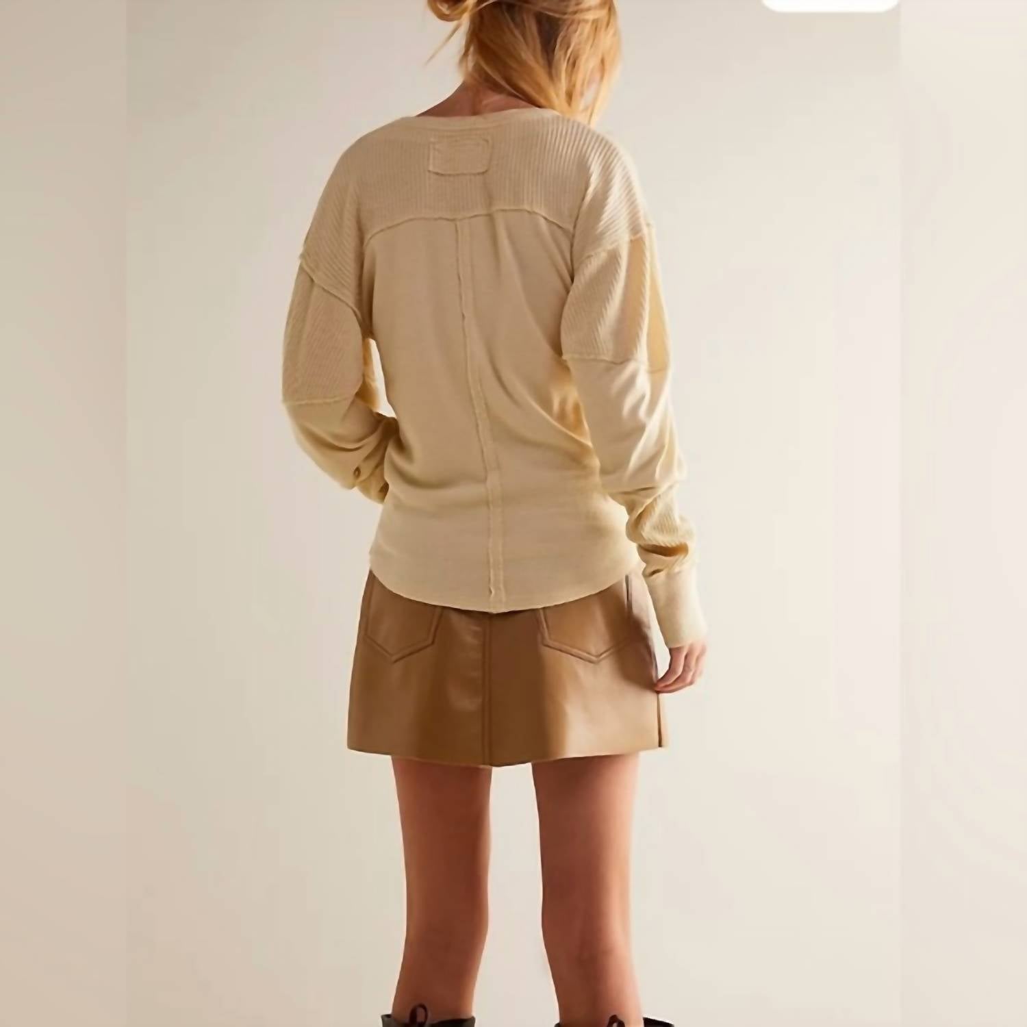 Little Daisy Closet - Ribbed Knit Patchwork Pullover
