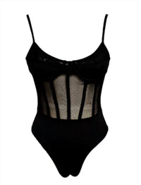 The Athletic Side Of Us - Lady Liberty Corset Body Suit – Sheer Adjustable Strap