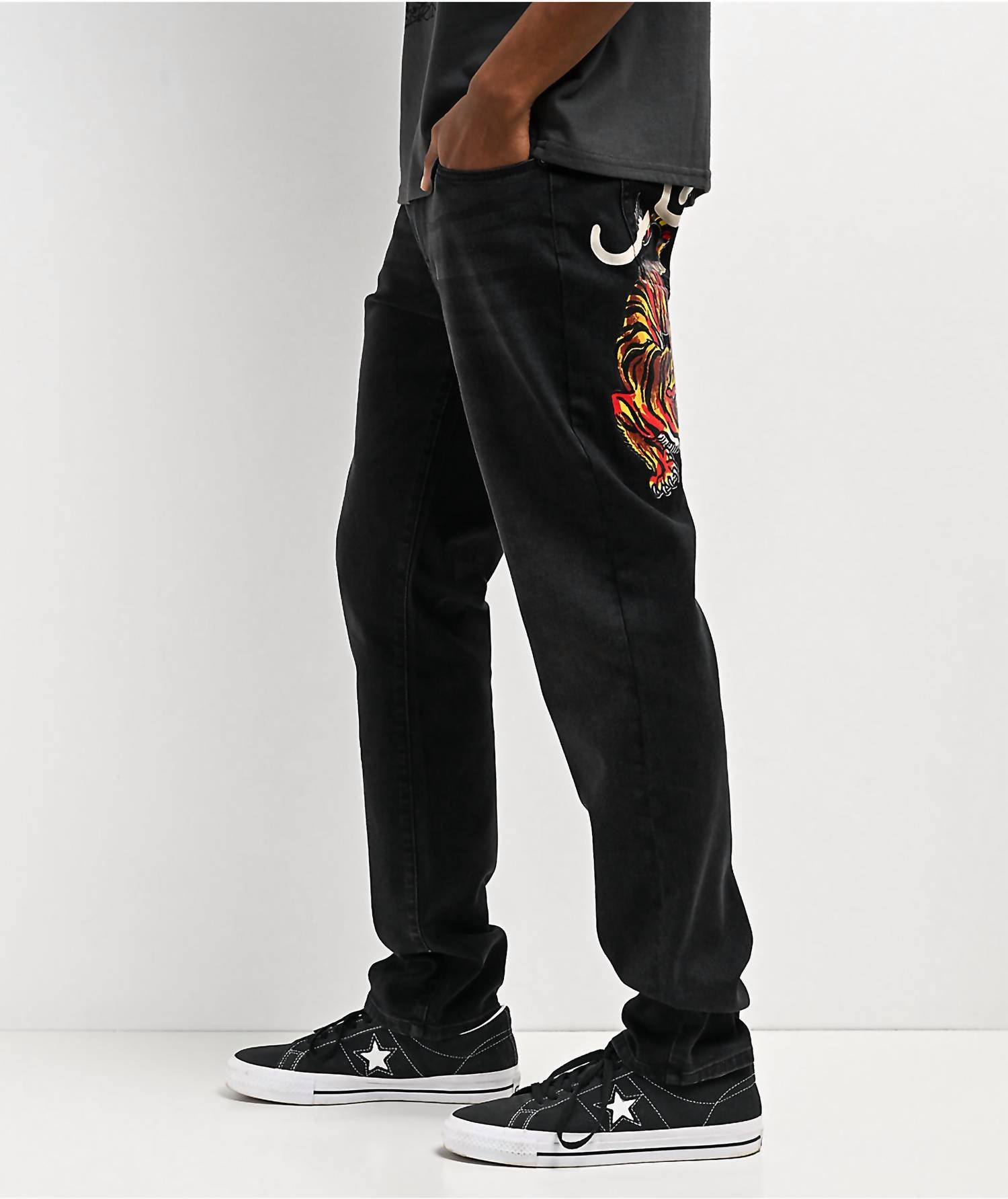 Ed Hardy - Men's Crawling Tiger Slim Taper Jean