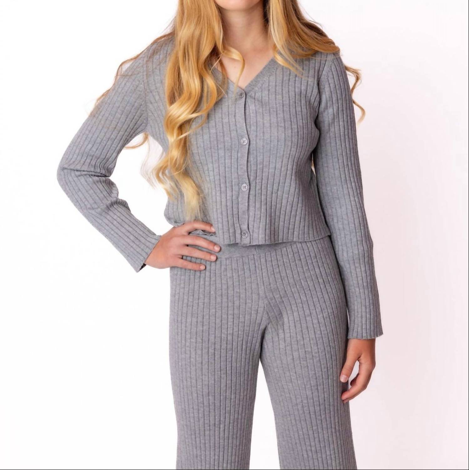 Rylee + Cru - Teens' Ribbed Knit Pant