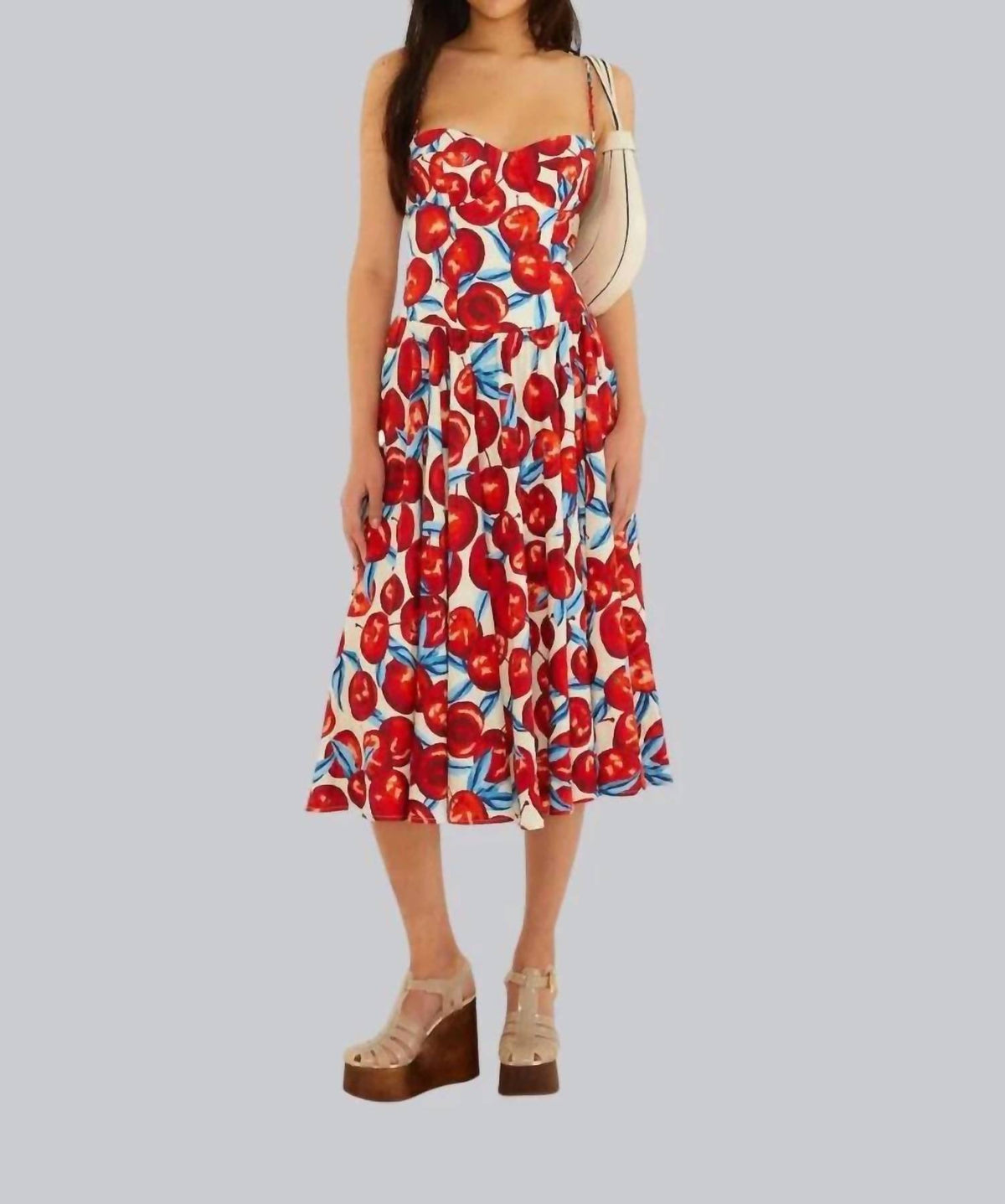 Farm Rio - Cherry Blossom Sleeveless Midi Dress