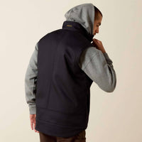 ARIAT Rebar Duracanvas Vest in black - men's jacket - detail view