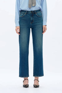 Bayeas - High Rise Straight Leg Jeans