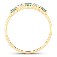 Diana M Jewels Women's Oval Natural Alexandrite Fashion Ring (0.56 Ct) - Delicate in 18k yellow gold - women's jewelry - detail view