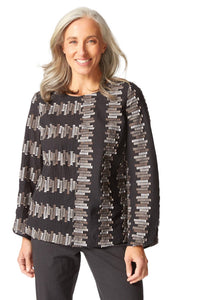 Habitat - Embroidered Cotton Button Back Pullover Top