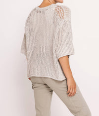 Zhrill - Narelle Short Sleeve Open Weave Sweater
