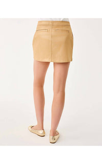 Lilly Pulitzer Colette Shimmer Mini Skirt in gold metallic - women's skirt - detail view