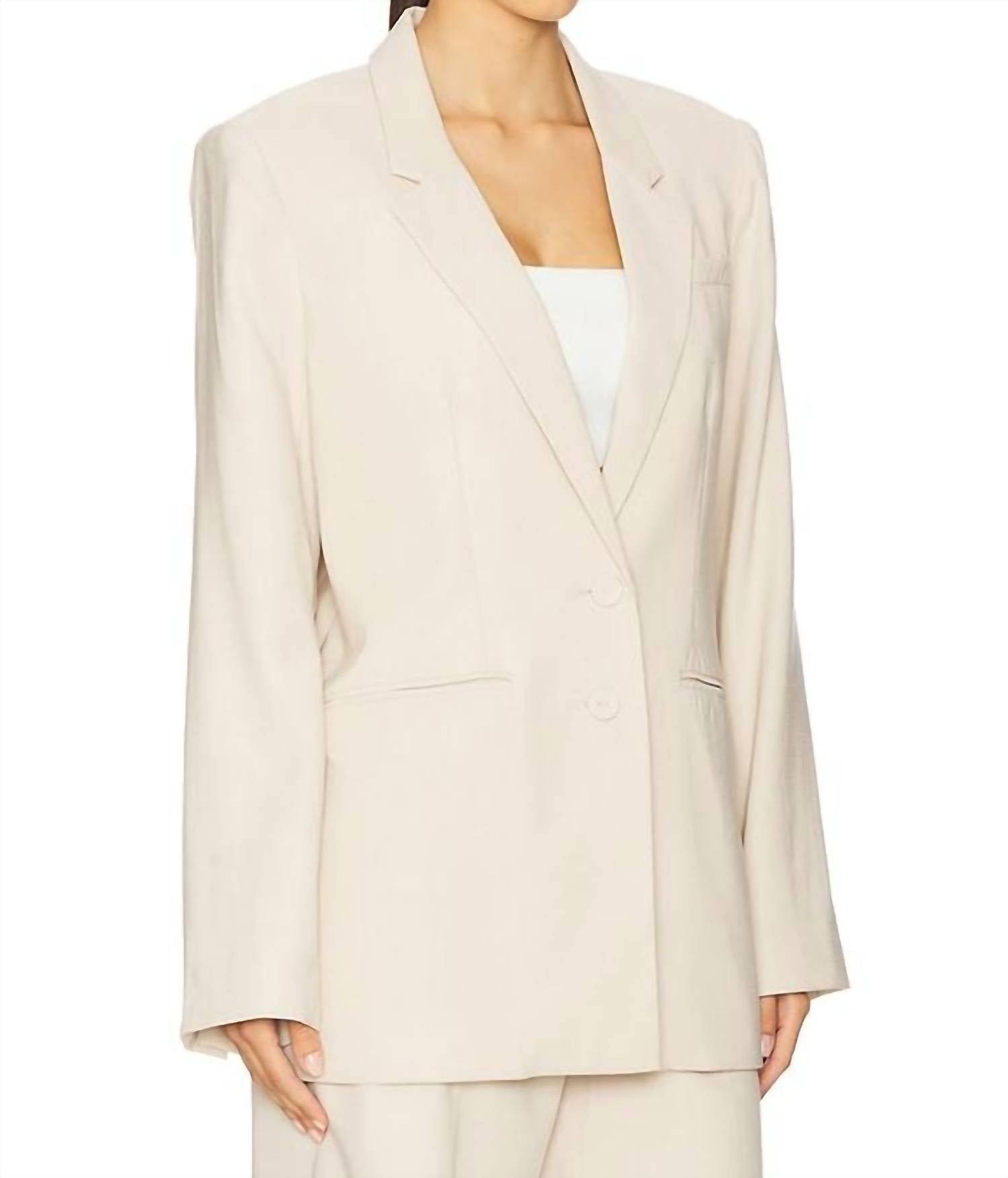 Favorite Daughter Alexis Blazer in french oak - women's jacket - detail view
