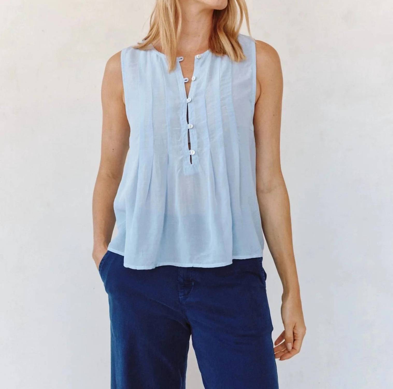 Bella Dahl - Sleeveless Pintuck Pullover Top