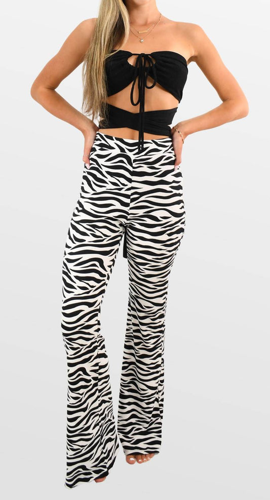 Blue Blush - It's A Jungle Out There Bell Bottom Pants
