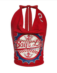 Boys Lie - Sporting Blues Halter Top