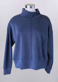 Keren Hart - Women's Oversized Mock Neck Sweatshirt