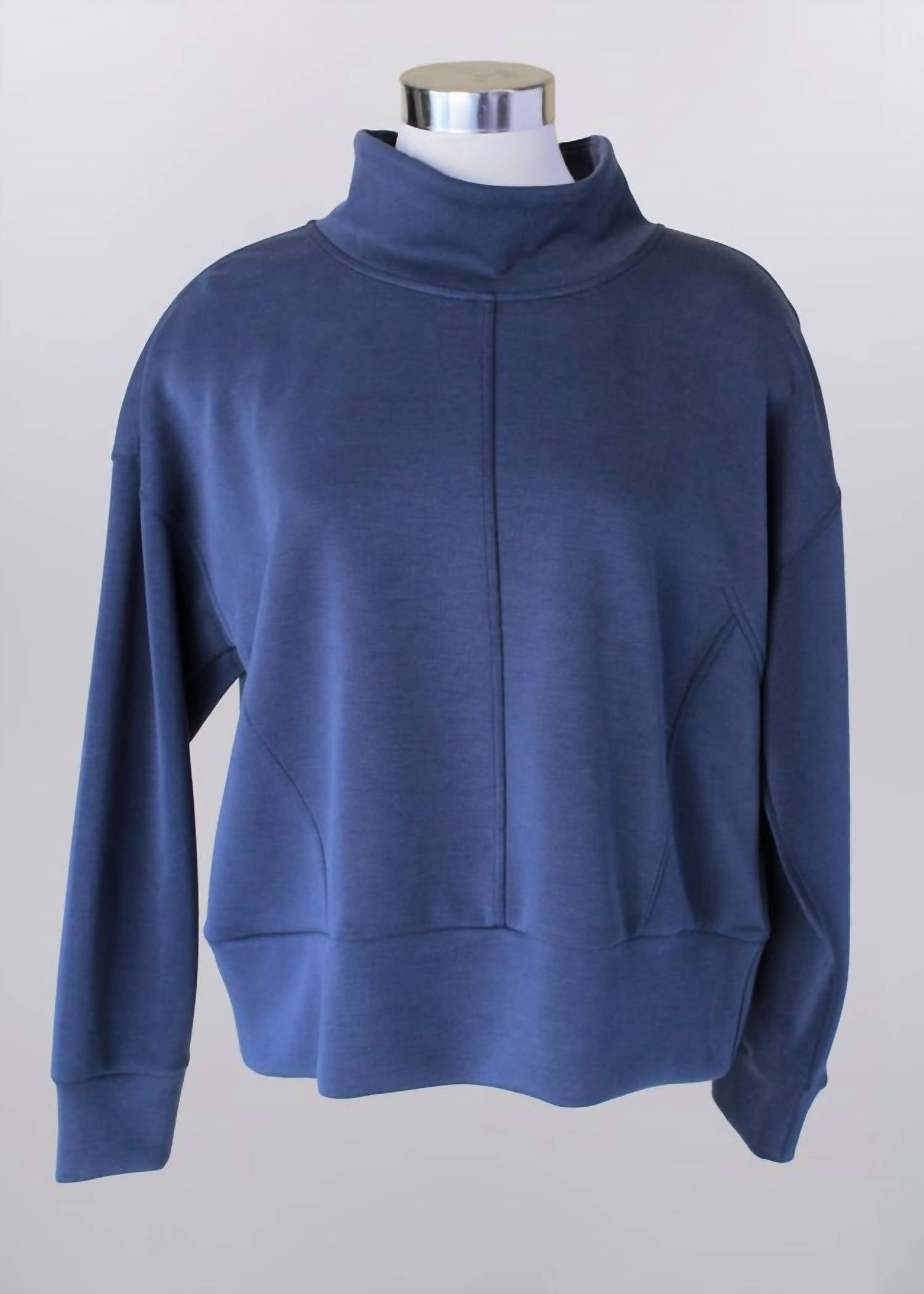 Keren Hart - Women's Oversized Mock Neck Sweatshirt