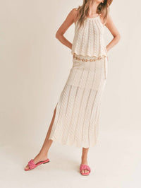 Sadie & Sage - BABY CHEVRON KNIT MAXI SKIRT