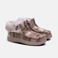 Lamo Women's Cassidy Winter Shoe in chestnut plaid - women's shoe - view 4