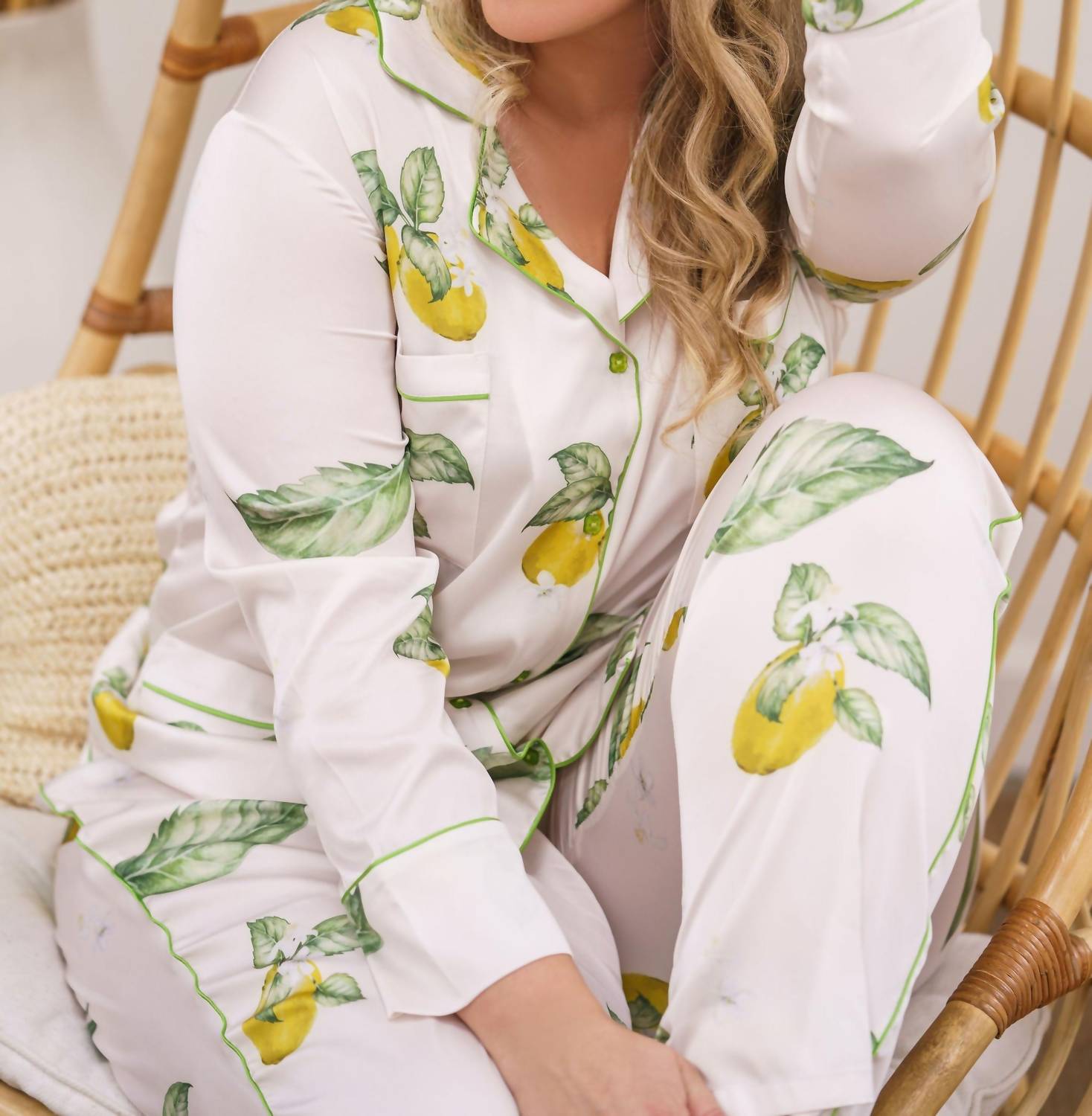 Isayes - Lemon Pajama Set - Plus